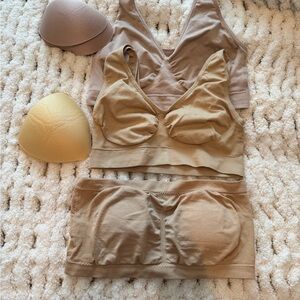 4 True Kind Bras (3 Seamless Tan/beige & 1 strapless seamless) 2XL